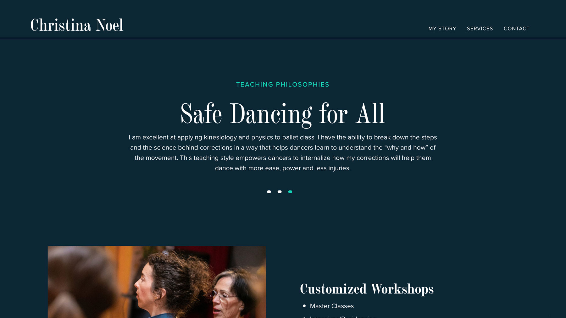 Scroll rotation on homepage